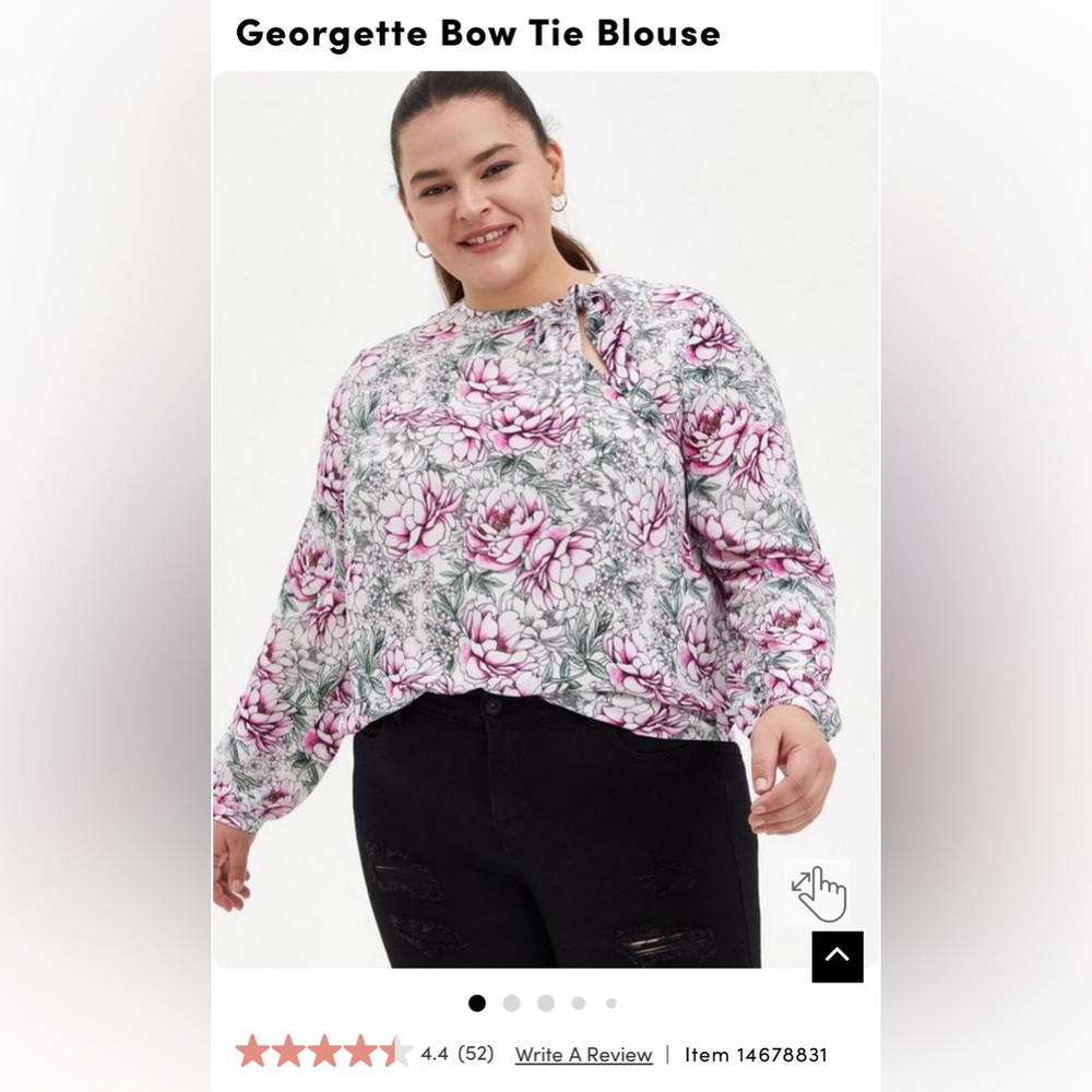 Torrid Georgette Bow Tie Blouse